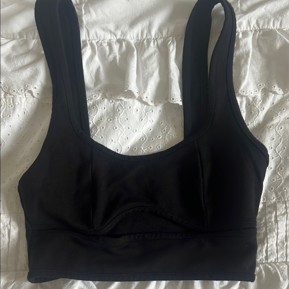Urban Outfitters Black Sports Bra with Wide Straps